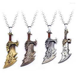 Pendant Necklaces Game God Of War Necklace Sword Blades Chaos OLYMPUS KRATOS Jewellery Choker For Men Souvenir Gift