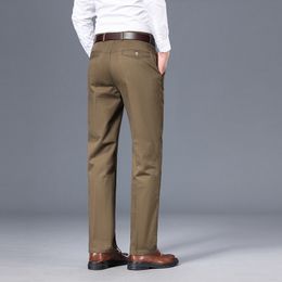 Mens Pants High Quality Business Casual Solid Thin Slim Fit Elastic Waist Slacks Male Vintage Streetwear Trousers 230809