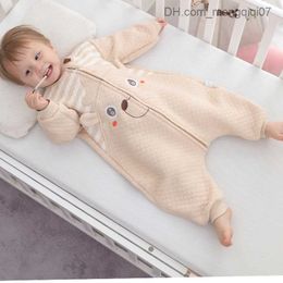 Pyjamas Spring and Autumn Baby Sleeping Bag Sacos De Dormir Para Beb Bamboo Cotton Children's Sleeping Bag Cartoon Children's Kick Quilt Blanket Z230811