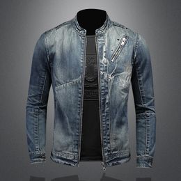 Men's Jackets style European American fashion everything party leisure motorcycle model quality denim top male zipper retro 230809