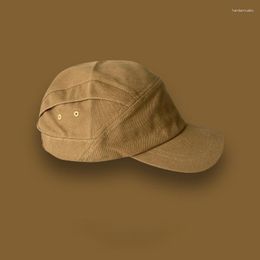 Ball Caps Japanese Functional Tooling Short Brim Baseball Cap Women Summer Sun Protection Hat Along Street Men