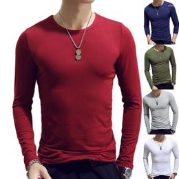 Men's T Shirts 2023 Men Shirt Long Leeve Cotton Spring Autumn Thermal Undershirt Armour Mens Full Sleeve Round Neck Casual Tees