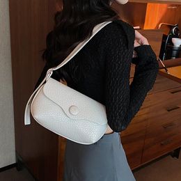 Evening Bags 2023 Fashion Women White Shoulder Luxury Designer Ladies Soft Leather Vintage Small Handbags Clutch