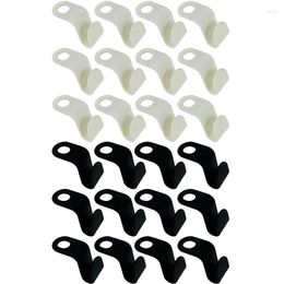 Hangers Clothes Connector Hooks Black And White Hanger Hook Sturdy Plastic Wardrobe For Space Saving