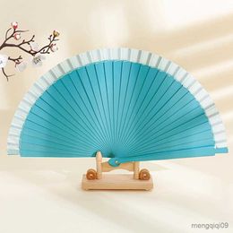 Chinese Style Products Unique Handheld Fan Eco-friendly Dance Fan Classical Show Props Decorative Retro Folding Fan R230810