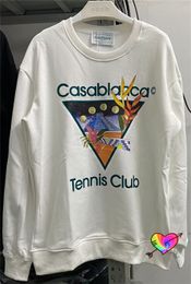 Mens Hoodies Sweatshirts Fw Casablanca Mayan Temple Men Women Terry Tennis Club Hoodie Casa Sport Crewneck Long Sleeve 230809