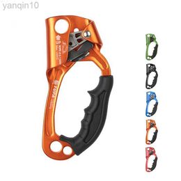 Rock Protection Outdoor Rock Climbing SRT Professional Hand Ascender Device Mountaineer Handle Ascender Left Hand Right Hand Climbing Rope Tools HKD230810