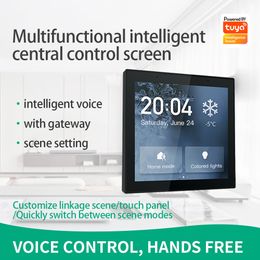 Wifi Wall Amplifier Panel Bluetooth-compatible Wall Control Touch Panel PX30 A35 Smart Home Product Tuya 4 Inch Zigbee Gateway Touch Screen Android 8.1