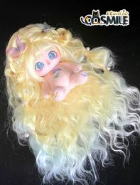 Plush Dolls No Attributes Mermaid Princess Hime Fairy Gradient Yellow Long Hair Wig Stuffed Plushie 20cm Soft Toy Body Sa CM 230810