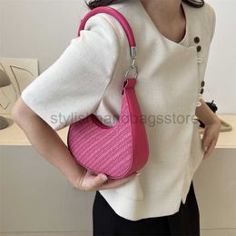 2023 Summer New Trend Korean Underarm Bag Simple Casual Shoulder Bag Handbag Fashion Crescent Bagstylishhandbagsstore