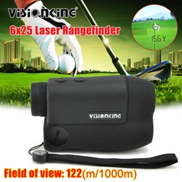 Visionking 6x25 Laser Binocular Golf Rangefinder Bak4 Prism Waterproof 600m Hunting Golf Distance Meter Range Finder for hunting