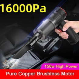Vacuum Cleaners 16000Pa Wireless Car Vacuum Cleaner Blowable Suction 150W High Power Handheld Mini Dust Cleaner for Home Car Dual Use Keyboard x0810