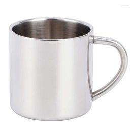 Mugs Magic Tea Milk Cup 304 Stainless Steel Anti-Scalding Water Mug Home Office Drinkware With Handgrip Personal