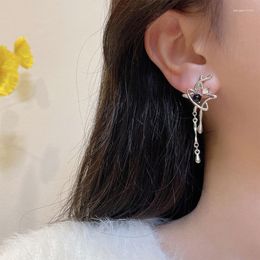 Dangle Earrings Geometric Irregular Glass Star Chain Hip-hop Style Novel Melting Heart-shaped Fashionable And Cool Ear Jewellery