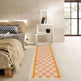 Carpets Soft Grids Long Bedside Rug Fluffy Bedroom Corridor For Living Room Floor Pad Mat Doormat Aesthetic Home Decor 55x150cm