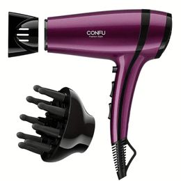 1875W Professional Hair Dryer - Quick Dry with 2 Speeds, 3 Heat Settings, 1 Concentrator & 1 Diffuser