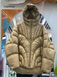Women's Jackets Lagabogy 2023 Winter Short Hooded Warm Jacket Women Top Quality Fluffy 90 White Duck Down Coat Oversize Thick Puffer Outwear J230810