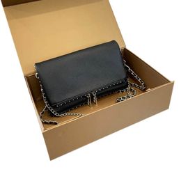 Designer Zadig Voltaire bag Women Handbag Purse One Shoulder Chain Bags Genuine Leather Rivet crossbody ZV Tote Size 21cm