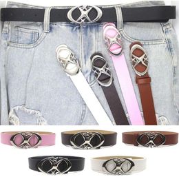 Belts Punk Lether Belt Vintage Y2k Moon Star Design Cross Pu Leather Decorative Men Women