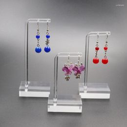 Jewellery Pouches F19D 3Pieces Acrylic L-shaped Earring Necklace Display Stand Table Top Decor