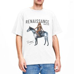 Men's T Shirts Funny Beyonce Renaissance Tour 2023 T-Shirt Men Women Crew Neck Pure Cotton Music Concert Short Sleeve Tees Original Tops