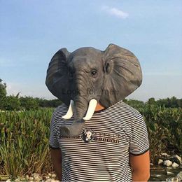 Halloween Animal Elephant Mask African Elephant Mask Asian Elephant Headgear Creative Spoof Latex Mask Party Mask HKD230810