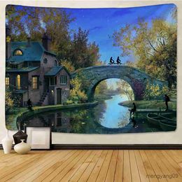 Tapestries Quiet forest tapestry home decoration tapestry Mandala Bohemian decorative travel mattress yoga mat Hippie sofa blanket R230810