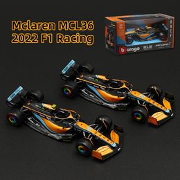 Diecast Model car Bburago 1 43 McLaren MCL36 C42 -75 RB18 W13 Formula Racing Car Static Simulation Diecast Alloy Model Car 230809