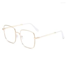 Sunglasses Fashion Big Frame Square Minus Glasses Women Men Metal Full Finished Nearsighted Eyeglasses Diopter 0 -0.5 -1.0 To -6.0