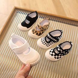 Sneakers Children Canvas Shoes New Fashion Classic Soft Comfortable Boys Sneakers Girls Casual Shoes Children Skate Shoes Leopard Pattern R230810