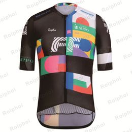 Cycling Shirts Tops ROIPHOI Racing Summer Cycling Jersey Men Bicycle Clothing Male MTB Maillot Clothes Pockets Mountain Bike Shirt Enduro 230810