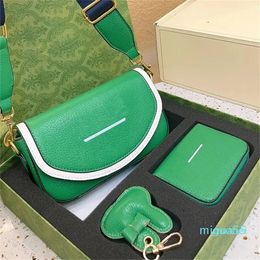 Designer -Shoulder Bag Handbags Purse 3 Piece Set Square Flap Clutch Crossbody Bags Letter Printing Metal Hardware Removable Striped Webbing Zipper Wallets