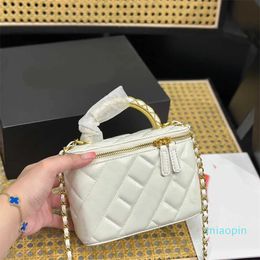 Cosmetic Bag Designer Shoulder Bags Women Mirror Quality Luxury Crossbody Bags Small Square Womens Leather Clutch Chain Mobile Phone Handbags