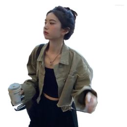 Women's Jackets 2023 Denim Cropped Jacket Women Leisure Vintage Streetwear Short Jean Female Korean Fashion Spring Outdoor Coat Loose