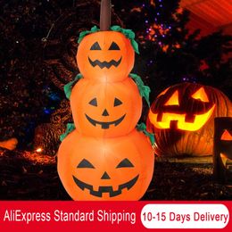 Other Event Party Supplies 4ft Halloween Outdoor Inflatable Pumpkin Combo Inflatable Yard Decoration Built-in LED Lights Suitable for Garden/Yard 230809