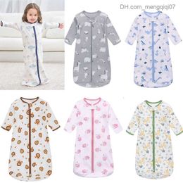 Pyjamas Cotton baby long sleeved sleeping bag children's Pyjamas anti kick cocoon newborn envelope sleeping bag 0-18M Z230811