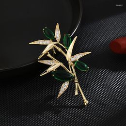 Brooches SUYU Vintage National Style Elegant Bamboo Brooch Classic Atmospheric Plant Female Accessories