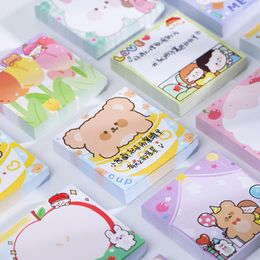 20Packs Wholesale Memo Notes Sweet Telegram Bookmark Paper Cartoon Bear Stationery Sticky Material Scrapbook Decoration Supplies