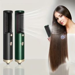 Upgrade Your Hair Styling Routine with this Portable Hot Air Comb Hair Dryer Brush Straightener!