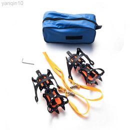 Rock Protection Outdoor Climbing Adjustable Crampons Camping Professional 10-tooth Non-slip Shoe Cover Snow Trekking Foot HKD230811