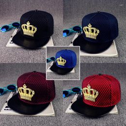 Ball Caps Europe United States Crown Metal Standard Hip Hop Hat Street Hipster Net Hats Flat Couple Cap Fashion Snapback Baseball