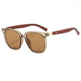 Sunglasses Classic Retro Wood Grain Box Fashion Men Women Candy Colour Street Po Personalised Outdoor Glasses
