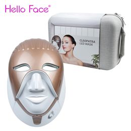 Face Massager 7 Colors PDT Mask With Neck LED Pon Therapy Anti Acne Skin Rejuvenation Home Use Skin Care Beauty Machine 230809