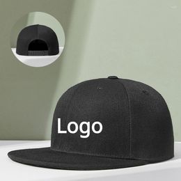 Ball Caps XL Custom Flat Brim Embroidery Logo Snapback Baseball Hats Hiphop Street Big Head Hat Oversize Dad Gorras 10pcs/lot