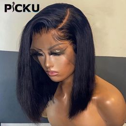 Synthetic Wigs Bone Straight Bob Wig Lace Front Human Hair Wigs for Women Pre plucked 13x4 Transparent Lace Frontal Wig Short Wigs Human Hair 230809