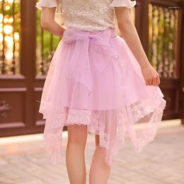 Skirts Princess Sweet Lolita Candy Rain In The Summer Of 2023 Women's Waist Lace Irregular Long Skirt C22AB6070