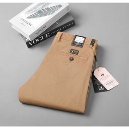Mens Pants Smart Black Men Clothing Business Office Cotton Straight Suit Trousers Casual Flat Spring Autumn 230809