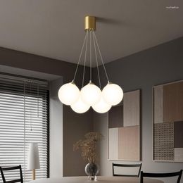 Pendant Lamps Led Fixtures Residential Adjustable Lights Round Lamp Chandeliers Ceiling Lustre Suspension