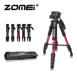 Tripods ZOMEI Q111 Professional Portable Travel Aluminium Camera Tripod Pan Head for SLR DSLR Digital Camera Colour 230809