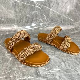 Sandals 2023 Arrival Summer Wove Rivet Fashionable Hook Loop Opening And Closing Women Slipers Big Size 35 42 230809